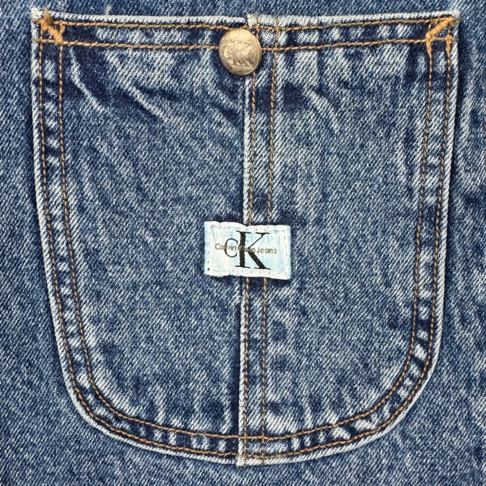 Calvin Klein Engine Jacket Denim Barn Chore Coat 90s NWT XL Deadstock Rare - Picture 6 of 15